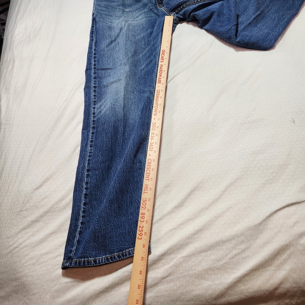 LEVI'S 505 REGULAR FIT STRAIGHT DENIM BLUE JEANS MENS SIZE 38X32 - Picture 5 of 9